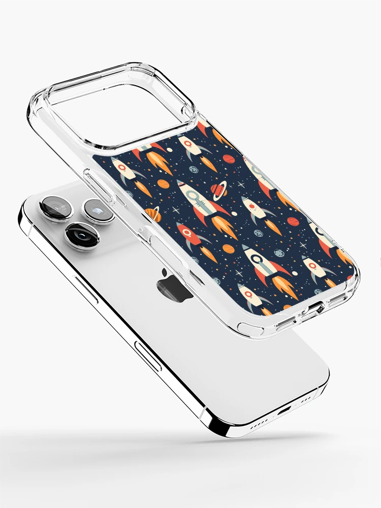 Thumbnail 2 of 5, iPhone Case, Space Rockets designed and sold by Alfredus.