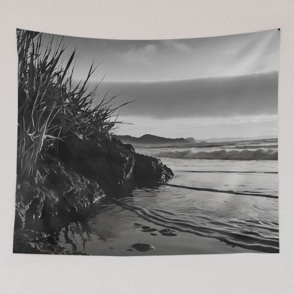 Item preview, Serene Shore: Coastal Monochrome designed and sold by ShadeScapeArt.