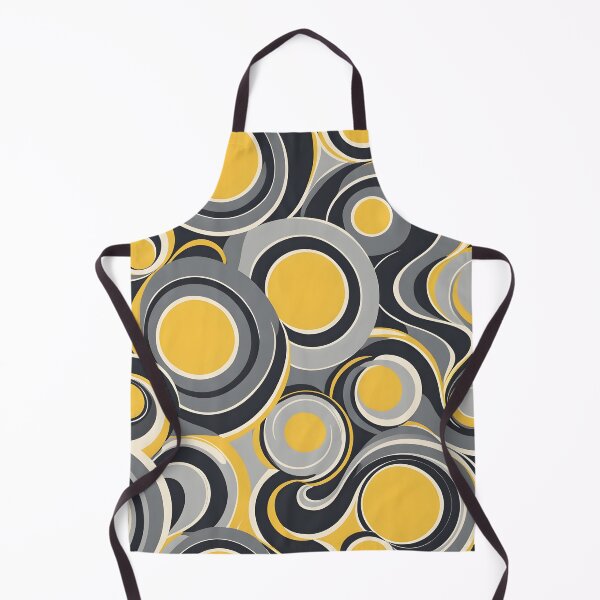 Item preview, Mid-century modern,  Fluid Shapes, Gray, Yellow designed and sold by Prints and Lifestyle.