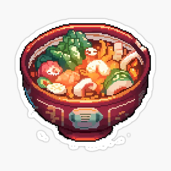 Item preview, Bowl of Vietnamese Pho (3)- Pixel Art designed and sold by octoboobs.