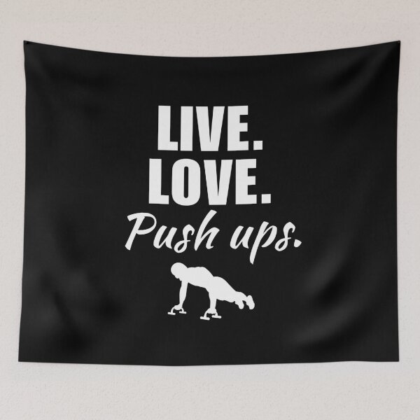 Item preview, Live, love, push ups. Calisthenics or bodyweight athlete training in the park motivation designed and sold by NBSStore.