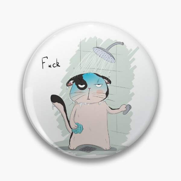 Item preview, Too cold water in shower for the Grumpy Cat designed and sold by ZeinalArt.