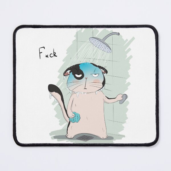 Item preview, Too cold water in shower for the Grumpy Cat designed and sold by ZeinalArt.
