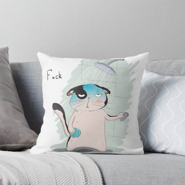 Item preview, Too cold water in shower for the Grumpy Cat designed and sold by ZeinalArt.