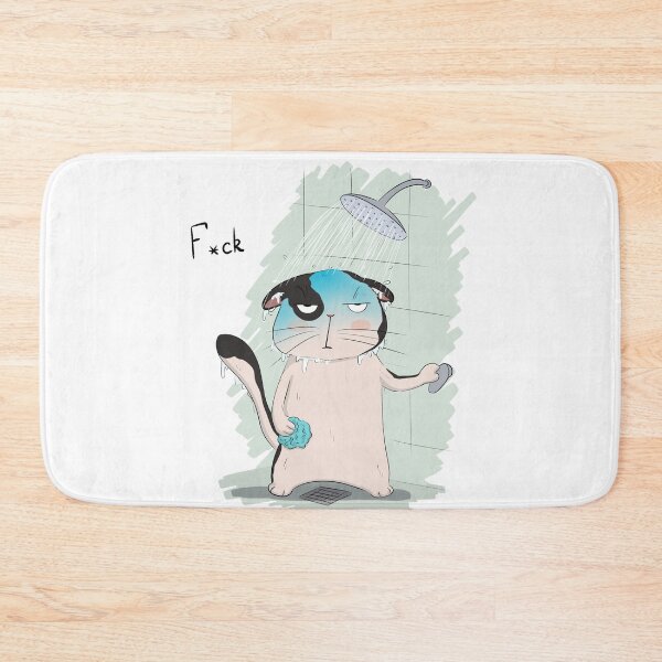 Item preview, Too cold water in shower for the Grumpy Cat designed and sold by ZeinalArt.