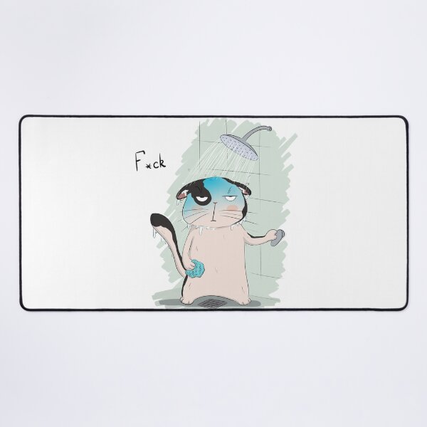 Item preview, Too cold water in shower for the Grumpy Cat designed and sold by ZeinalArt.