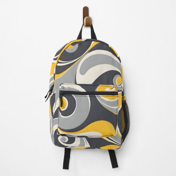 Item preview, Mid-century modern,  Fluid Shapes, Gray, Yellow, Fomo, Nomo designed and sold by Prints and Lifestyle.