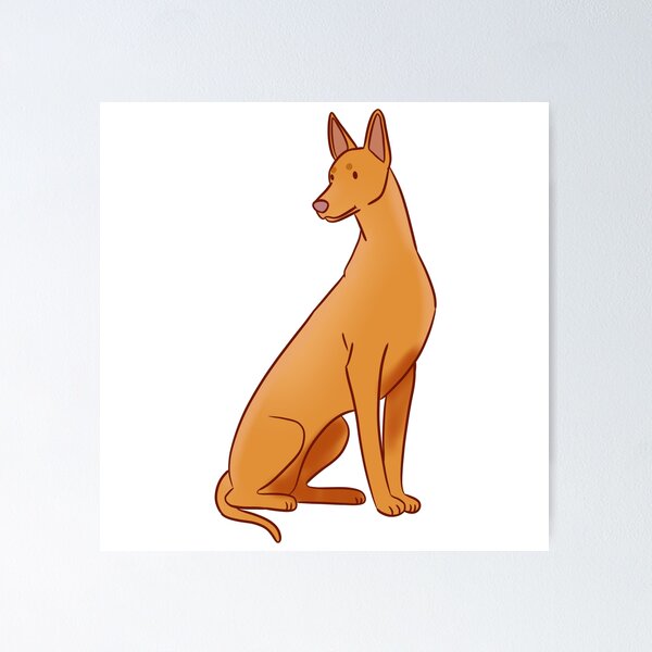 Item preview, Cirneco dell'Etna dog face designed and sold by Yaragold.