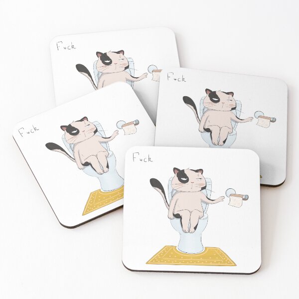 Item preview, A grumpy cat and the bathroom disaster designed and sold by ZeinalArt.