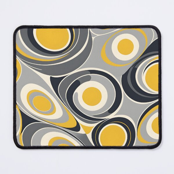 Item preview, Mid-century modern,  Fluid Shapes, Gray, Yellow,  Fomo Nomo designed and sold by Prints and Lifestyle.