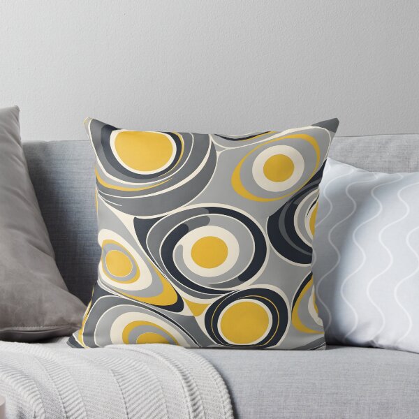Item preview, Mid-century modern,  Fluid Shapes, Gray, Yellow,  Fomo Nomo designed and sold by Prints and Lifestyle.
