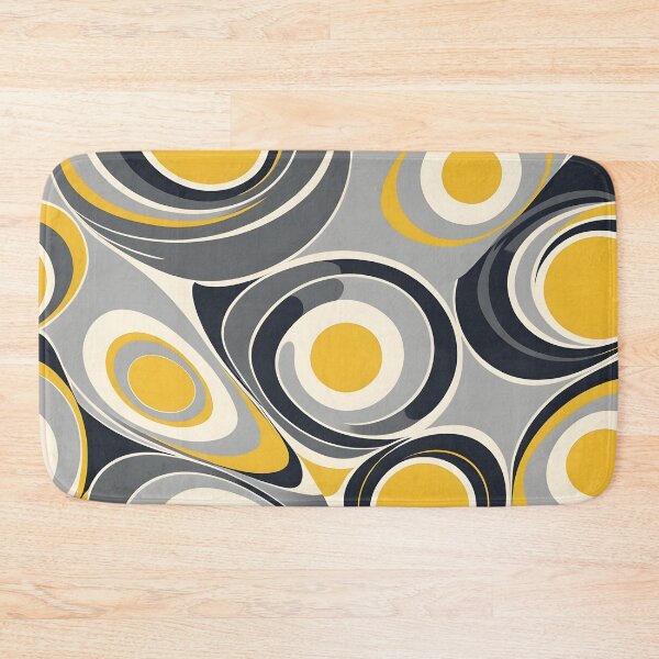 Item preview, Mid-century modern,  Fluid Shapes, Gray, Yellow,  Fomo Nomo designed and sold by Prints and Lifestyle.