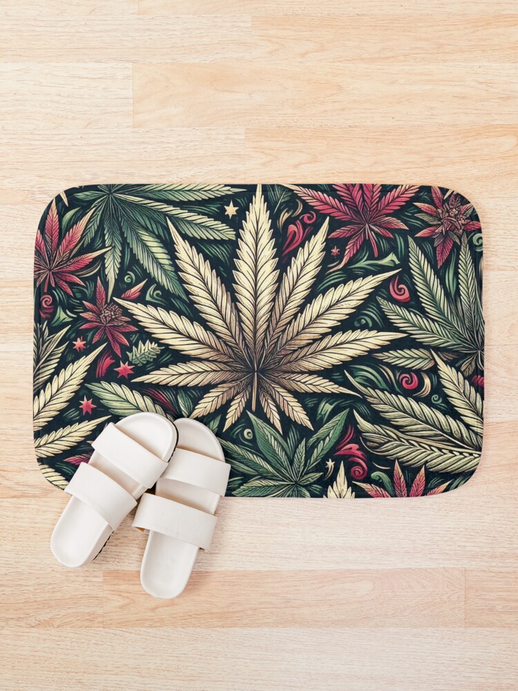 Thumbnail 1 of 6, Bath Mat, Sativa Spectrum designed and sold by RuiFernandes.