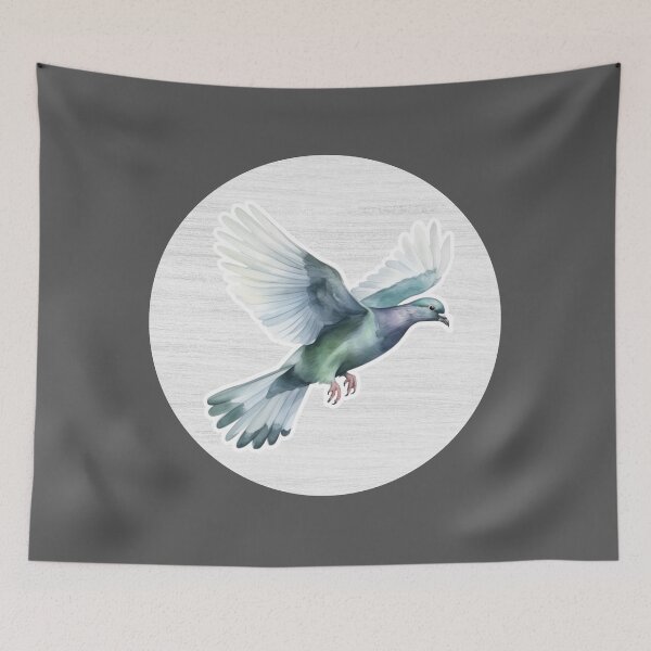 Item preview, Pigeon Watercolor Drawing designed and sold by LivingColorful.