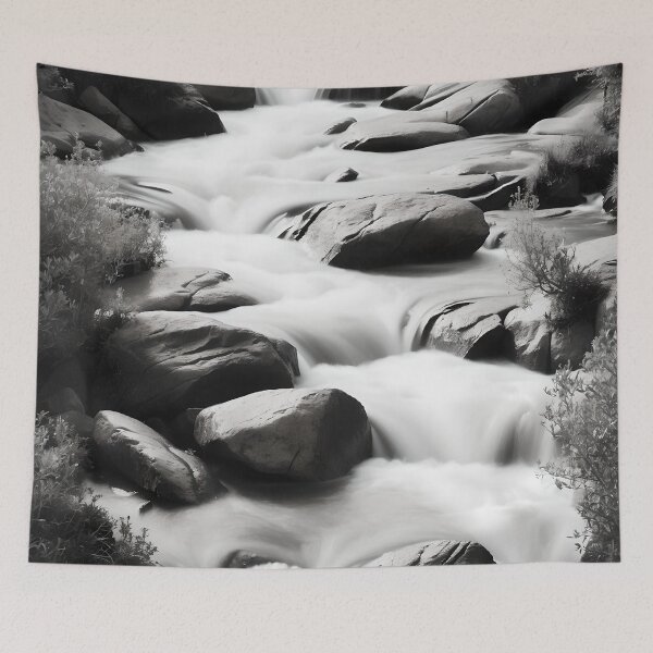 Item preview, Monochromatic Nature: Abstract Stream Serenity designed and sold by ShadeScapeArt.