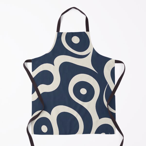 Item preview,  Mid-century modern,  Fluid Shapes, Navy Blue,  Not Today Satan, designed and sold by Prints and Lifestyle.