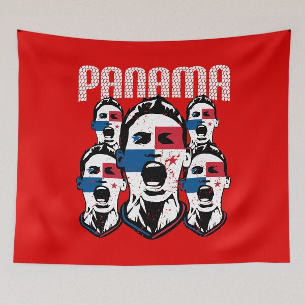 Item preview, Panama Soccer Sports Fans Flag Face designed and sold by screenworks.