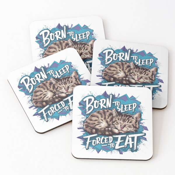 Item preview, Cat meme - Born to sleep forced to eat designed and sold by Digital Dreams Arts.