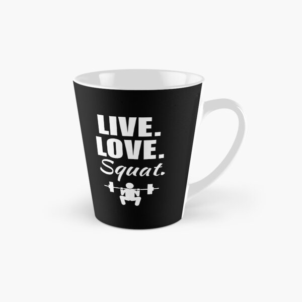 Item preview, Live, love, squat. Funny powerlifter or strongman strength training quote or saying designed and sold by NBSStore.