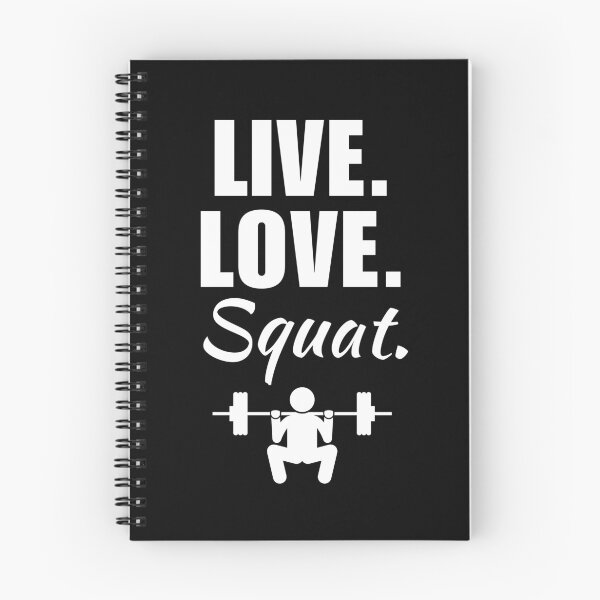 Item preview, Live, love, squat. Funny powerlifter or strongman strength training quote or saying designed and sold by NBSStore.