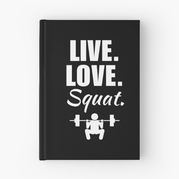 Item preview, Live, love, squat. Funny powerlifter or strongman strength training quote or saying designed and sold by NBSStore.