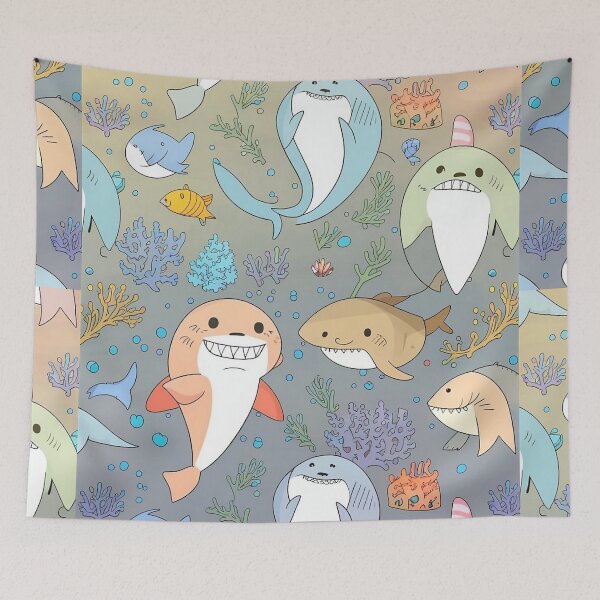 Item preview, Great Watercolour Lemon Surfacing Shark designed and sold by DunuStore.