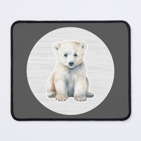 Item preview, Polar bear cub Watercolor Drawing designed and sold by LivingColorful.