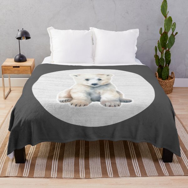 Item preview, Polar bear cub Watercolor Drawing designed and sold by LivingColorful.