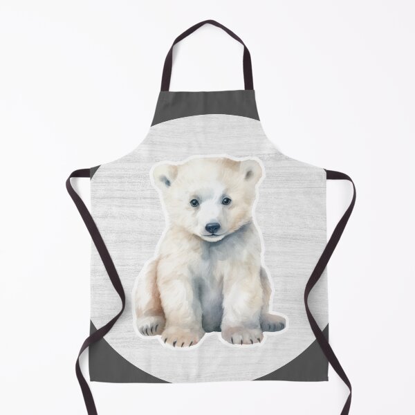 Item preview, Polar bear cub Watercolor Drawing designed and sold by LivingColorful.