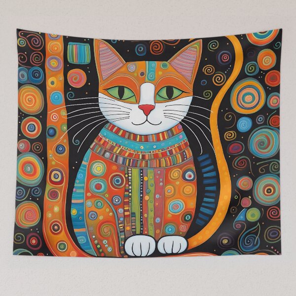 Item preview, Folk Art Cat designed and sold by Colin Bentham.