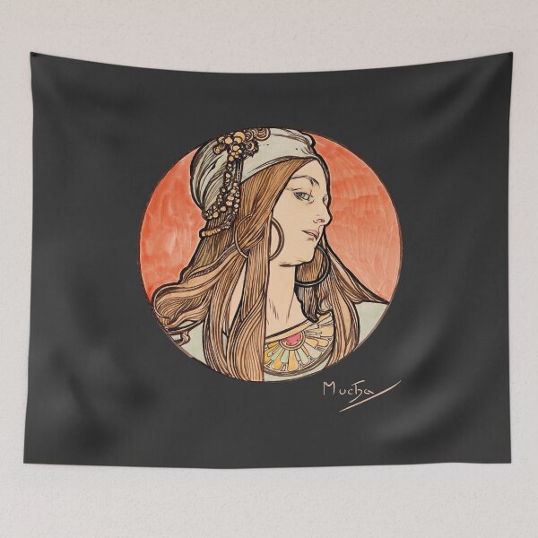 Item preview, Art Nouveau Elegance: Alphonse Mucha Portrait (Lady) designed and sold by Sr-Javier.