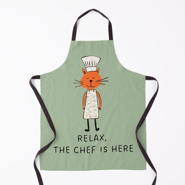Item preview, Relax The Chef Is Here - funny chef illustration - cat lovers  designed and sold by Loffartdesign.