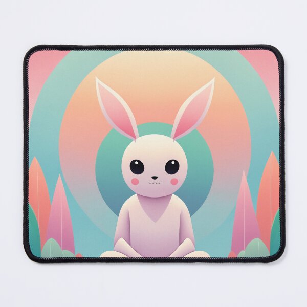 Item preview, Serene Forest Haven - Minimalist Pastel Bunny Art designed and sold by SunnedCat.
