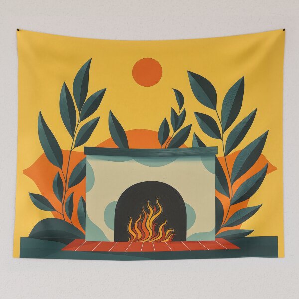 Item preview, Embrace of Warmth: A Cozy Fireplace designed and sold by unimuse.