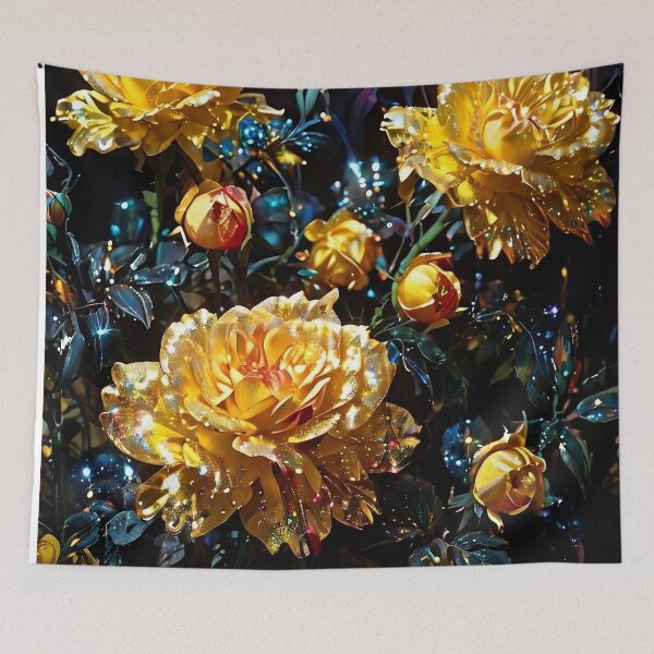Item preview, Beautiful Yellow Roses Pattern - Moonlit Blooms designed and sold by Creative.Shop.