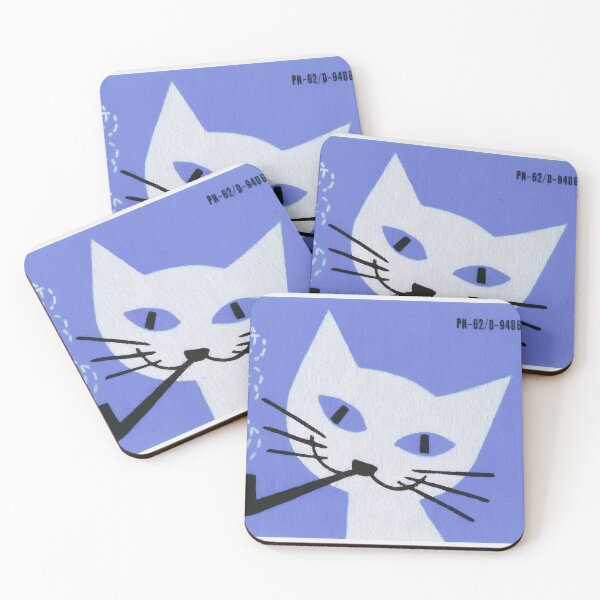 Item preview, Vintage Polish Matchbox Label Cat Smoking Pipe designed and sold by beatrice555.