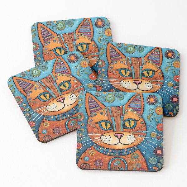 Item preview, Folk Art Cat designed and sold by Colin Bentham.