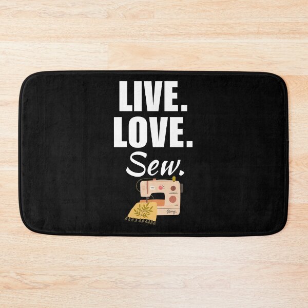 Item preview, Live, love, sew. Sewing hobby lovers funny quote or saying, sewciopath grandma club designed and sold by NBSStore.