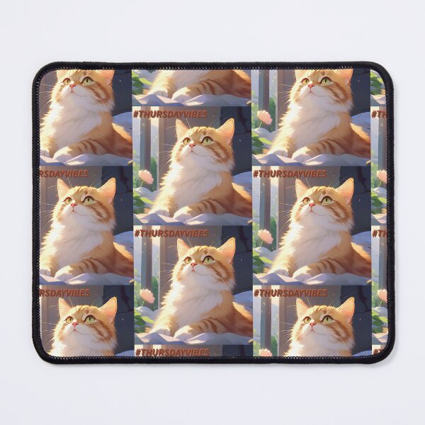 Item preview, #THURSDAYVIBES CAT designed and sold by AmazingBackDrop.