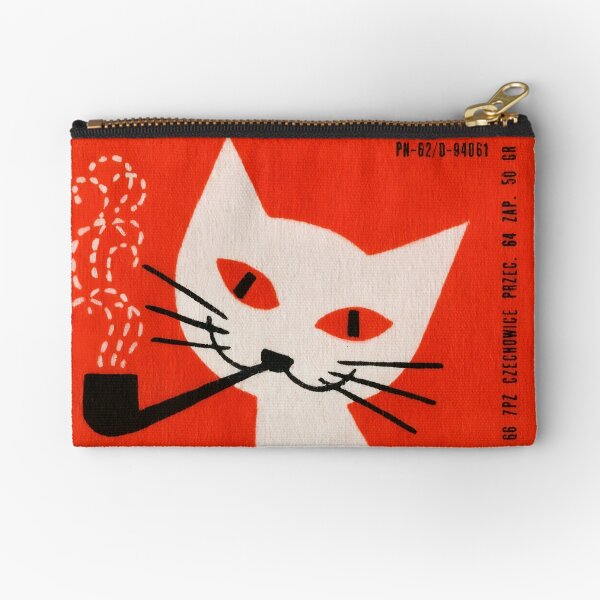 Item preview, Vintage Polish Matchbox Label Cat Smoking Pipe designed and sold by beatrice555.