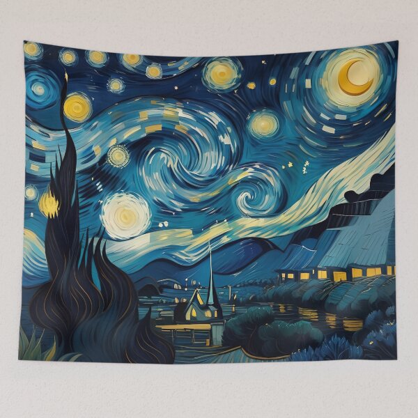 Item preview, Vincent Van Gogh Starry Night Pattern designed and sold by TheArtOfPat.
