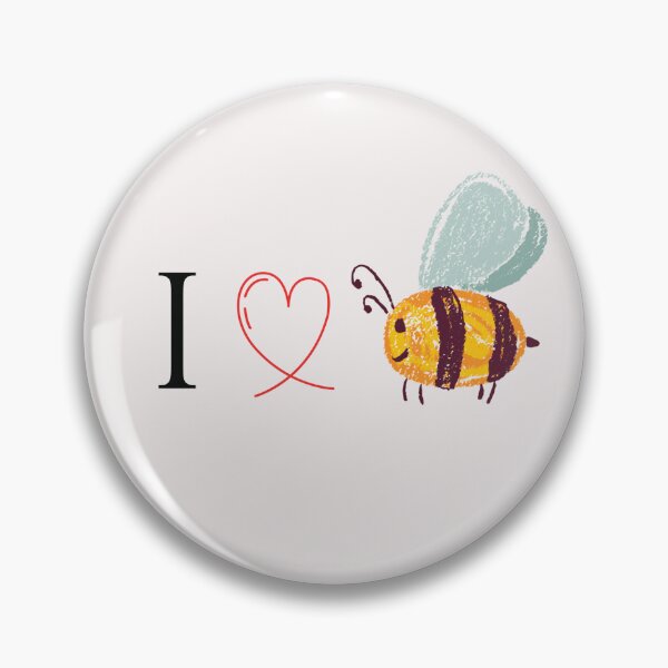 Item preview, I love bee, Happy bee drawing, Love bee designed and sold by MiaArtLovers.