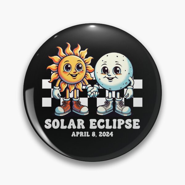 Artikelvorschau, Totale Sonnenfinsternis 2024 Retro Sonne und Mond entworfen und verkauft von Lollipoppastel.
