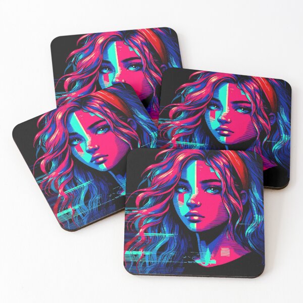 Item preview,  "Neon Glitch Girl Goddess: Unleash Your Futuristic Style!" designed and sold by Cocodino ⭐⭐⭐⭐⭐.