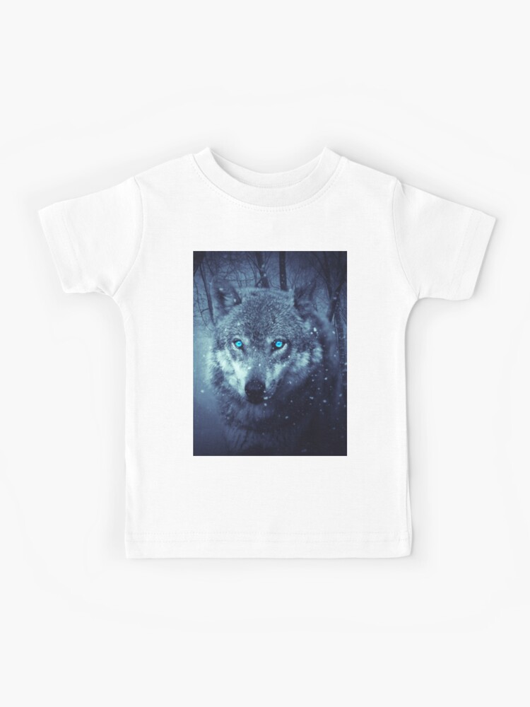 T Shirt Enfant Loup Aux Yeux Bleus Par Purefiredesigns Redbubble
