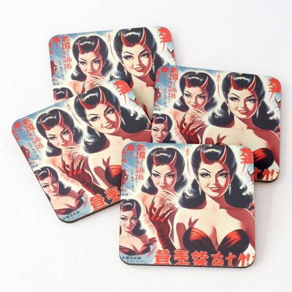 Item preview, Retro Japanese Evil Girl designed and sold by PulpVintage.
