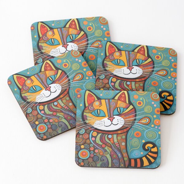 Item preview, Folk Art Cat designed and sold by Colin Bentham.