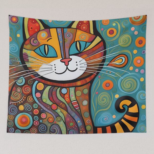 Item preview, Folk Art Cat designed and sold by Colin Bentham.