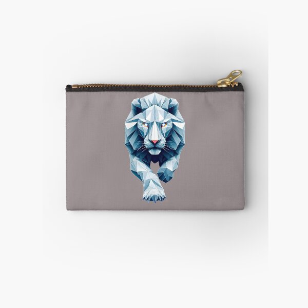 Item preview, multicolor lion origami geometric 3d white blue, 3D Polygonal illustration designed and sold by CutOriginalArt.