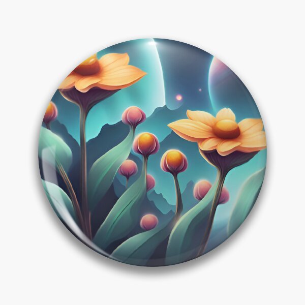 Item preview, Honeyed Blooms: Otherworldly Floral Delight in Cosmic Landscape designed and sold by Chelevisuals.